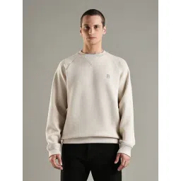 TOMMY HILFIGER Beige Solid Regular Fit Cotton Sweatshirt-picture-36