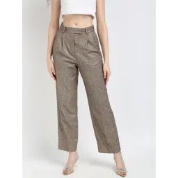 TOMMY HILFIGER Beige Textured Mid Rise Trousers-picture-32