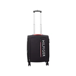 Tommy Hilfiger Black 4 Wheel Small Soft Cabin Trolley - 36 cm-picture-19