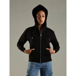 Tommy Hilfiger Black Cotton Regular Fit Hooded Sweatshirt-picture-33