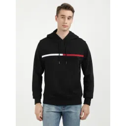 Tommy Hilfiger Black Cotton Regular Fit Printed Hooded Sweatshirts-picture-25