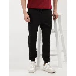 Tommy Hilfiger Black Cotton Regular Fit Solid Trackpant-picture-25