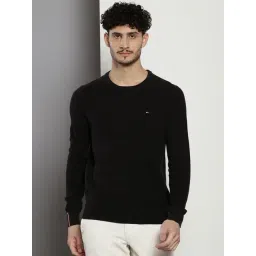 Tommy Hilfiger Black Cotton Regular Fit Sweatshirt-picture-46
