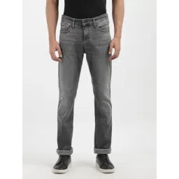 Tommy Hilfiger Black Cotton Slim Fit Distressed Jeans-picture-27