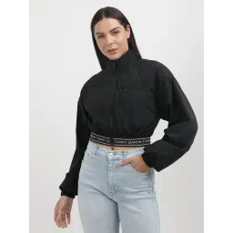 TOMMY HILFIGER Black Graphic Print Cropped Jacket-picture-26