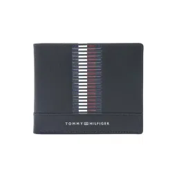 TOMMY HILFIGER Black Minho Striped Leather Bi-Fold Wallet-picture-39