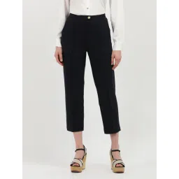 TOMMY HILFIGER Black Straight Fit Mid Rise Pants-picture-24