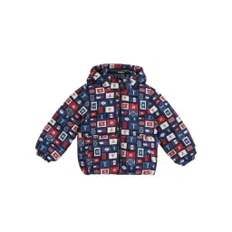 TOMMY HILFIGER Blue Base Flags Allover Solid Relaxed Fit Jacket-picture-35