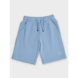 TOMMY HILFIGER Blue Boys Relaxed Fit Solid Mid Rise Shorts-picture-40