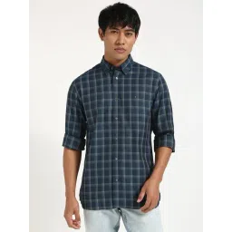 TOMMY HILFIGER Blue Checks Regular Fit Cotton Shirt-picture-46