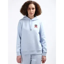 TOMMY HILFIGER Blue Cotton Graphic Print Hoodie-picture-25