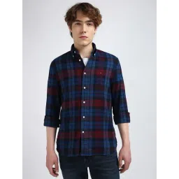 TOMMY HILFIGER Blue Cotton Regular fit Checks Shirt-image-40