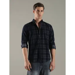 Tommy Hilfiger Blue Cotton Regular Fit Checks Shirt-picture-38
