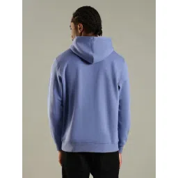 Tommy Hilfiger Blue Cotton Regular Fit Hooded Sweatshirt image 2