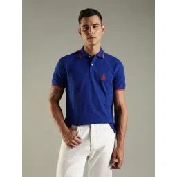 Tommy Hilfiger Blue Cotton Regular Fit Polo T-Shirt-picture-28