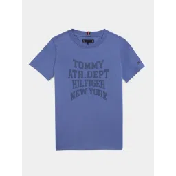 Tommy Hilfiger Blue Cotton Regular Fit Printed T-Shirt-picture-30