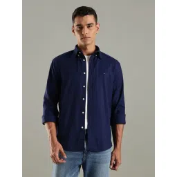 Tommy Hilfiger Blue Cotton Regular Fit Shirt-picture-28