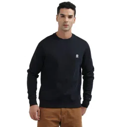 TOMMY HILFIGER Blue Cotton Regular Fit Solid Sweatshirt-picture-36