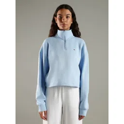 Tommy Hilfiger Blue Cotton Regular Fit Sweatshirt-picture-37