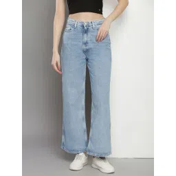 TOMMY HILFIGER Blue Cotton Relaxed Fit High Rise Jeans-picture-38