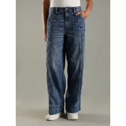 Tommy Hilfiger Blue Cotton Relaxed Fit Jeans-picture-31