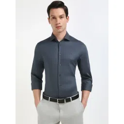 Tommy Hilfiger Blue Cotton Slim Fit Shirt-picture-37