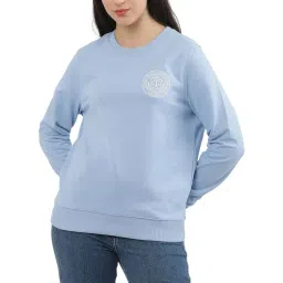 Tommy Hilfiger Blue Logo Regular Fit Sweatshirt-picture-47