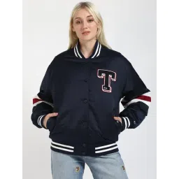 TOMMY HILFIGER Blue Polyester Solid Full Sleeves Jacket-picture-14