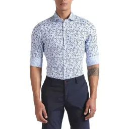 Tommy Hilfiger Blue Slim Fit Printed Shirt-picture-30