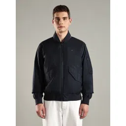 TOMMY HILFIGER Blue Solid Relaxed Fit Polyester Jacket-picture-34