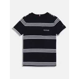 TOMMY HILFIGER Boys Blue Cotton Embroidery T-Shirt-picture-45