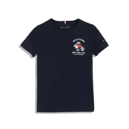 TOMMY HILFIGER Boys Blue Graphic Regular Fit Cotton T-Shirt-picture-13