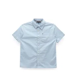 Tommy Hilfiger Boys Blue Solid Archive Fit Shirt-picture-25