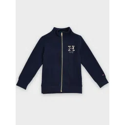 Tommy Hilfiger Boys Brand Logo Embroidered Stand Collar Cotton Sporty Jacket-picture-56