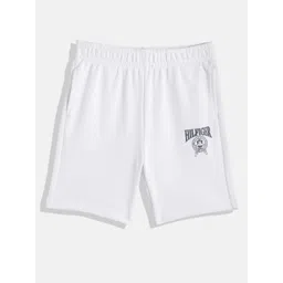 Tommy Hilfiger Boys Brand Logo Print Regular Fit Mid-Rise Knitted Sweat Shorts-picture-10