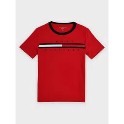 Tommy Hilfiger Boys Brand Logo Printed Pure Cotton T-shirt-picture-21