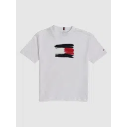 Tommy Hilfiger Boys Brand Logo Printed Relaxed Fit Cotton T-shirt-picture-35