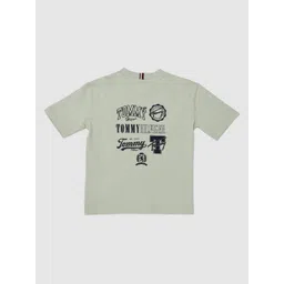 Tommy Hilfiger Boys Brand Logo Printed Round Neck Cotton Relaxed Fit T-shirt-picture-19