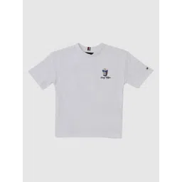 Tommy Hilfiger Boys Brand Logo Printed Round Neck Cotton Relaxed Fit T-shirt-picture-23