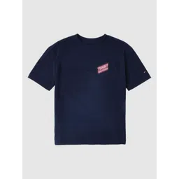 Tommy Hilfiger Boys Brand Logo Printed Round Neck Cotton Relaxed Fit T-shirt-picture-25