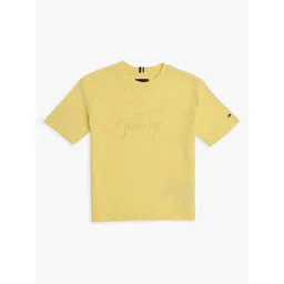 Tommy Hilfiger Boys Brand Logo Printed Round Neck Pure Cotton Relaxed Fit T-shirt-picture-18