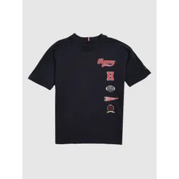 Tommy Hilfiger Boys Brand Logo Printed Round Neck Pure Cotton Relaxed Fit T-shirt-picture-26