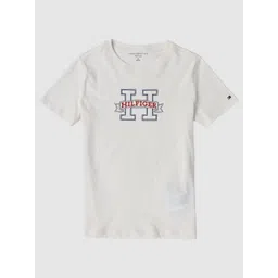 Tommy Hilfiger Boys Brand Logo Printed Round Neck Pure Cotton T-shirt-picture-32