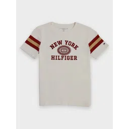 Tommy Hilfiger Boys Brand Logo Printed Round Neck Short Sleeves Cotton Casual T-shirt-picture-28