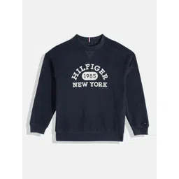 Tommy Hilfiger Boys Brand Logo Printed Varsity Boucle Sweatshirt-picture-40