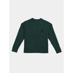 Tommy Hilfiger Boys Cable Knit Pullover with Embroidered Detail-picture-33