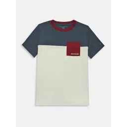 Tommy Hilfiger Boys Colourblocked Cotton Round Neck Tshirts-picture-18