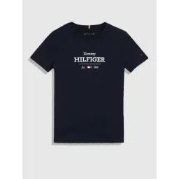 TOMMY HILFIGER Boys Dark Night Navy Cotton Printed T-Shirt-picture-13