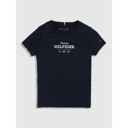 TOMMY HILFIGER Boys Dark Night Navy Cotton Printed T-Shirt-picture-15