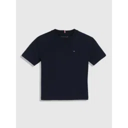 TOMMY HILFIGER Boys Dark Night Navy Cotton Solid T-Shirt-picture-10
